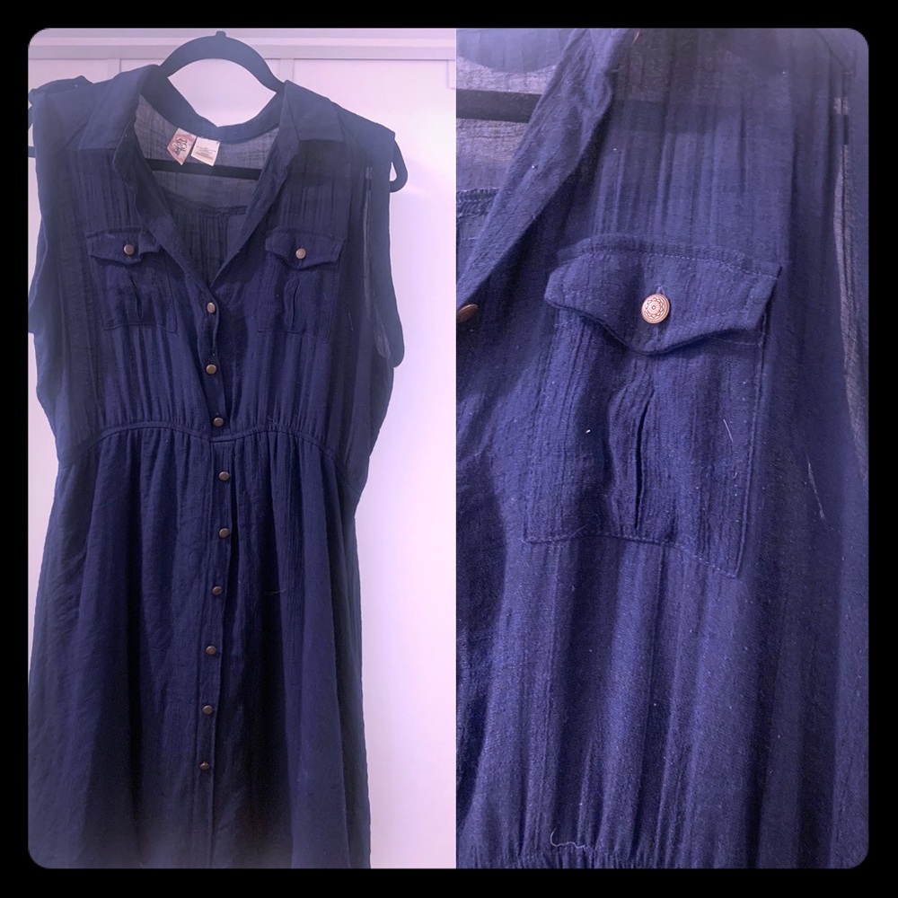 Navy blue summer dress